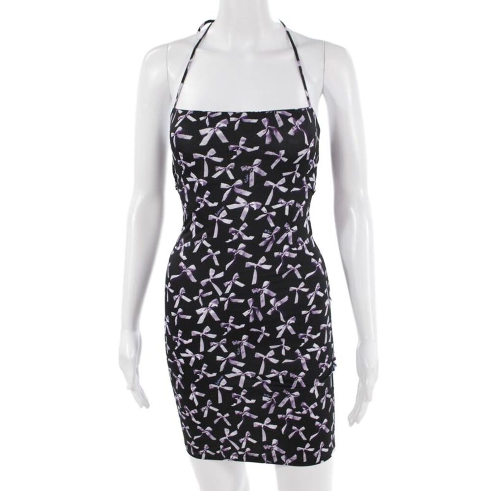 Marcia Women Bodycon Mini Dress Black Sleeveless Size XS